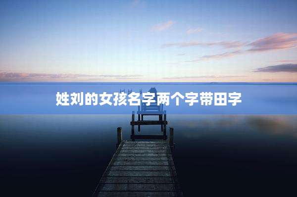 姓刘的女孩名字两个字带田字