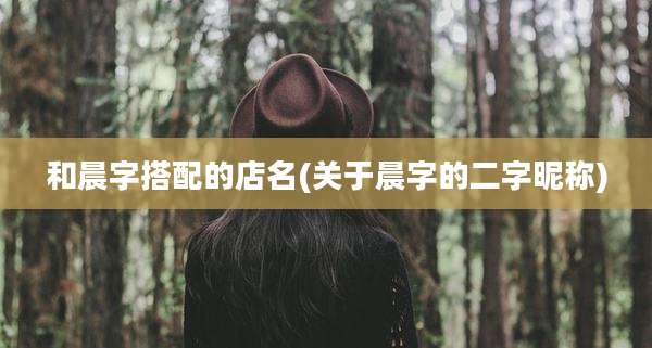 和晨字搭配的店名(关于晨字的二字昵称)