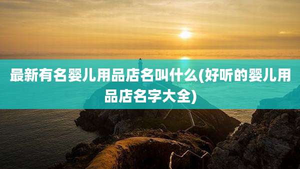 最新有名婴儿用品店名叫什么(好听的婴儿用品店名字大全)