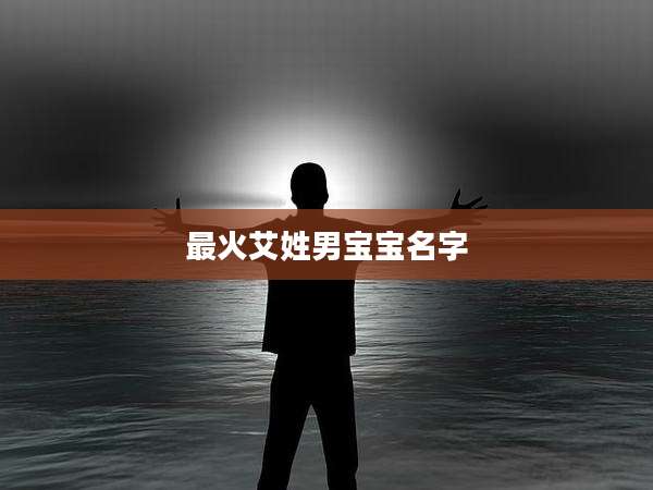 最火艾姓男宝宝名字