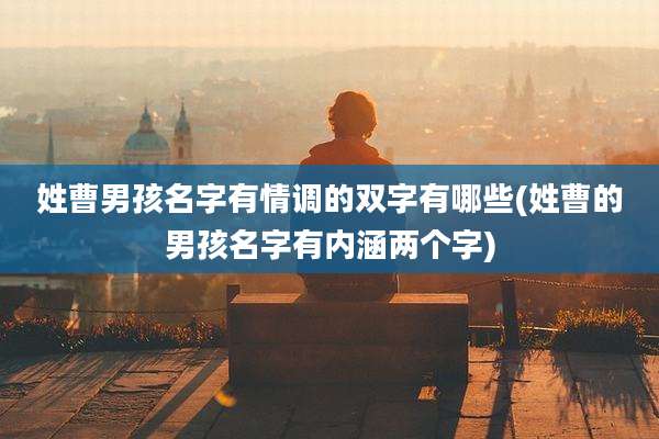 姓曹男孩名字有情调的双字有哪些(姓曹的男孩名字有内涵两个字)