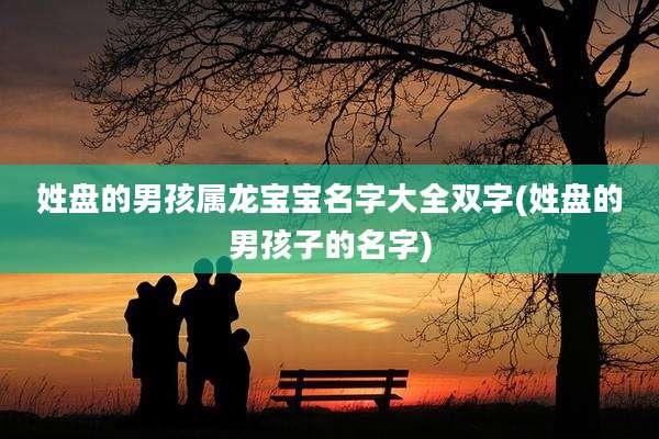 姓盘的男孩属龙宝宝名字大全双字(姓盘的男孩子的名字)