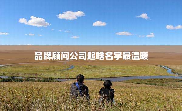 品牌顾问公司起啥名字最温暖