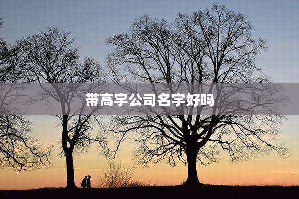 带高字公司名字好吗