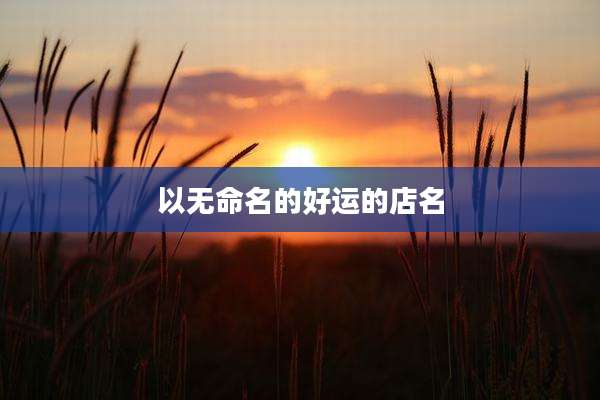 以无命名的好运的店名