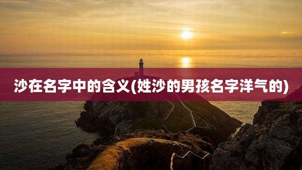 沙在名字中的含义(姓沙的男孩名字洋气的)