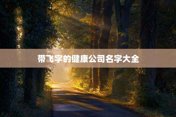 带飞字的健康公司名字大全