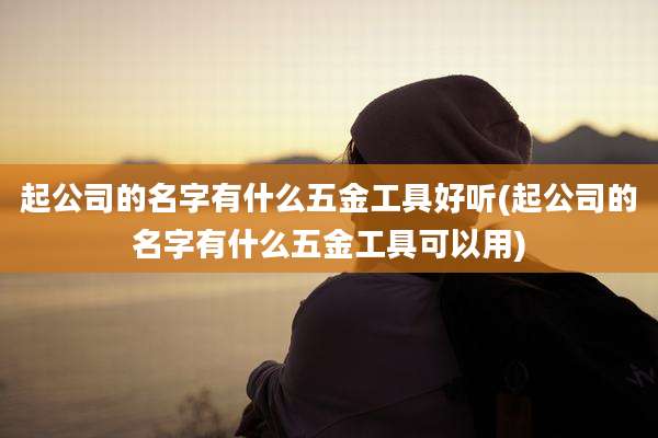 起公司的名字有什么五金工具好听(起公司的名字有什么五金工具可以用)