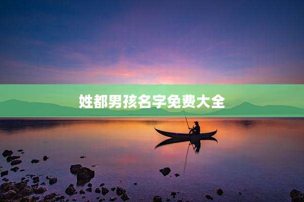 姓都男孩名字免费大全