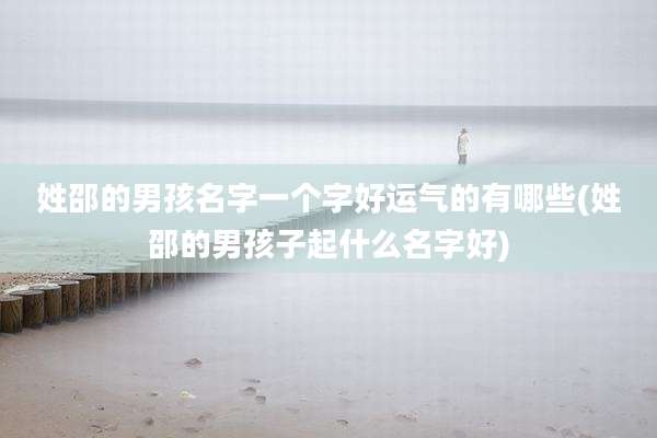 姓邵的男孩名字一个字好运气的有哪些(姓邵的男孩子起什么名字好)