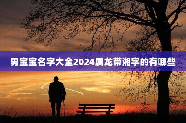 男宝宝名字大全2024属龙带湘字的有哪些