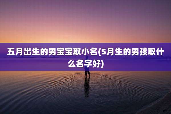 五月出生的男宝宝取小名(5月生的男孩取什么名字好)