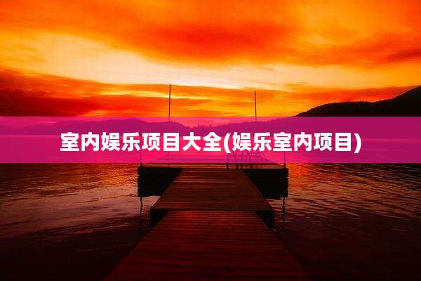 室内娱乐项目大全(娱乐室内项目)