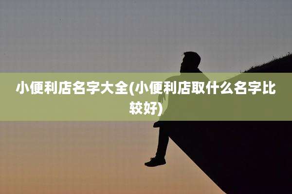 小便利店名字大全(小便利店取什么名字比较好)
