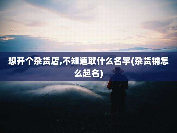 想开个杂货店,不知道取什么名字(杂货铺怎么起名)