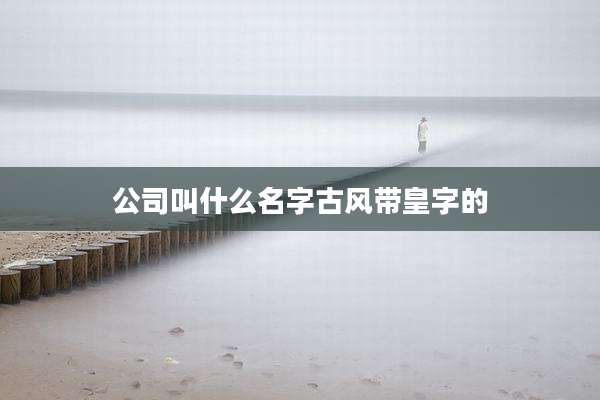 公司叫什么名字古风带皇字的