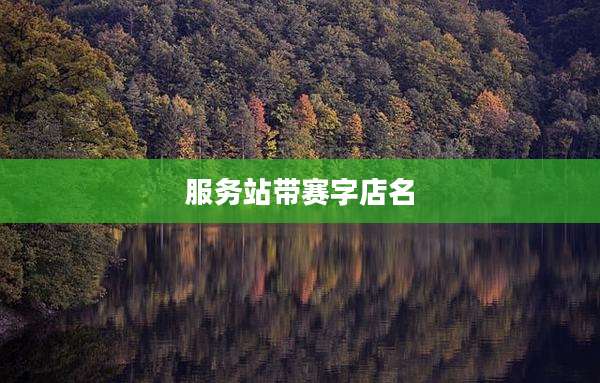 服务站带赛字店名