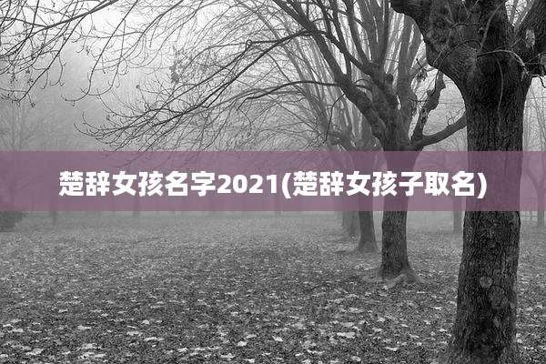 楚辞女孩名字2021(楚辞女孩子取名)