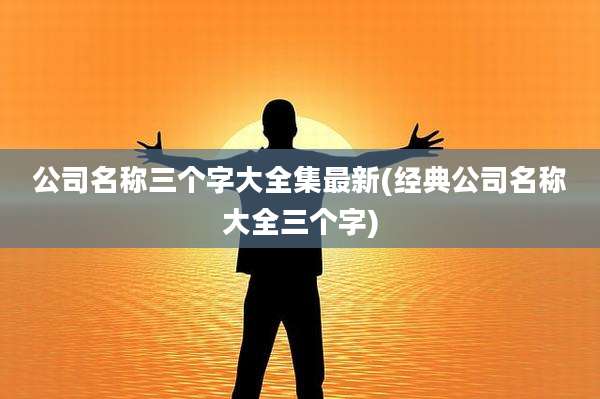 公司名称三个字大全集最新(经典公司名称大全三个字)