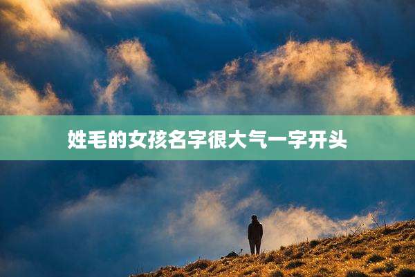姓毛的女孩名字很大气一字开头