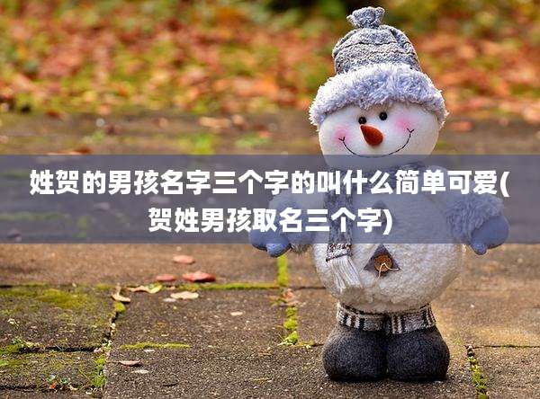 姓贺的男孩名字三个字的叫什么简单可爱(贺姓男孩取名三个字)