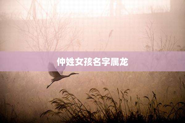 仲姓女孩名字属龙