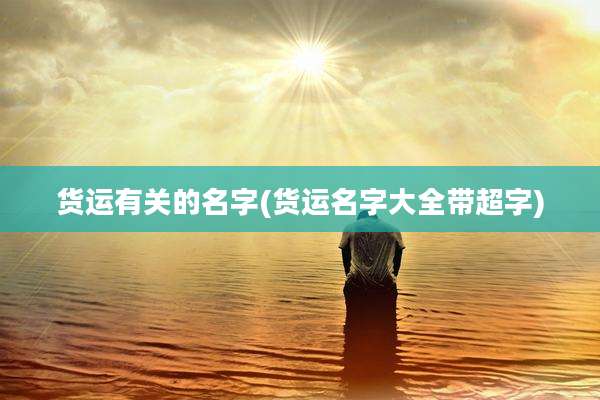 货运有关的名字(货运名字大全带超字)