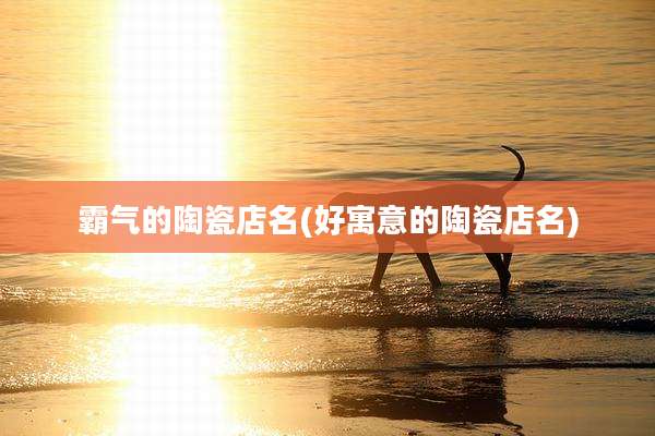 霸气的陶瓷店名(好寓意的陶瓷店名)