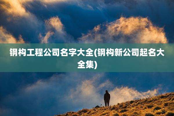 钢构工程公司名字大全(钢构新公司起名大全集)