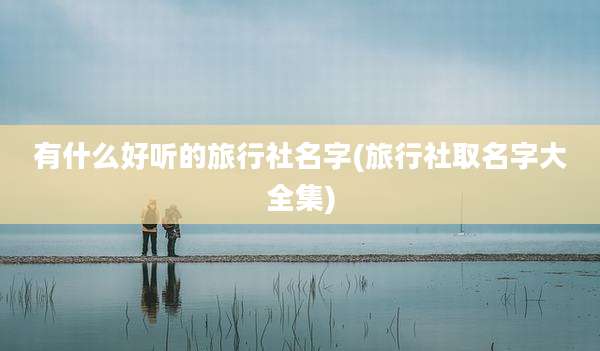 有什么好听的旅行社名字(旅行社取名字大全集)