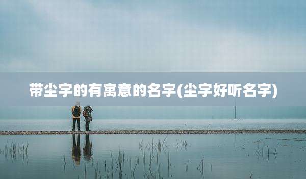 带尘字的有寓意的名字(尘字好听名字)