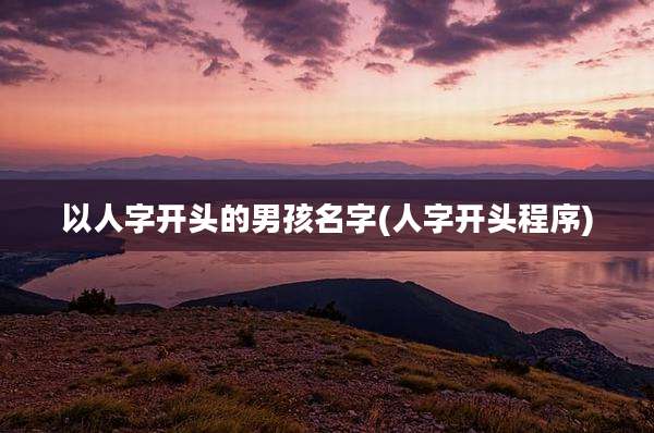 以人字开头的男孩名字(人字开头程序)