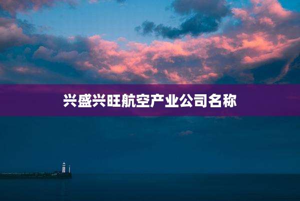 兴盛兴旺航空产业公司名称
