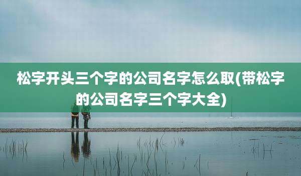 松字开头三个字的公司名字怎么取(带松字的公司名字三个字大全)