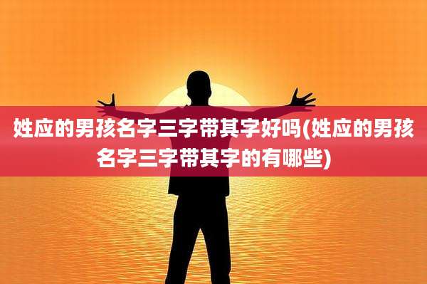 姓应的男孩名字三字带其字好吗(姓应的男孩名字三字带其字的有哪些)