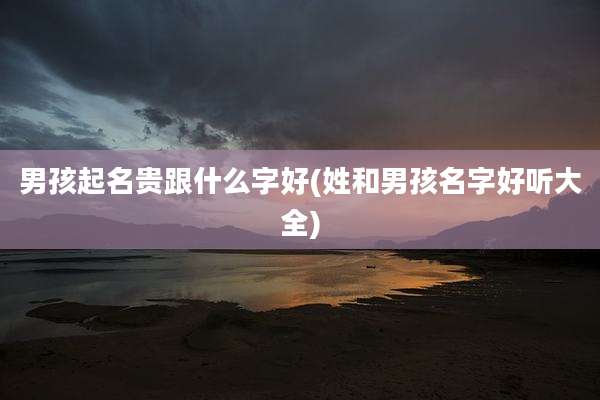 男孩起名贵跟什么字好(姓和男孩名字好听大全)