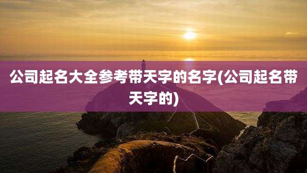 公司起名大全参考带天字的名字(公司起名带天字的)