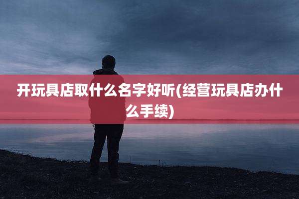 开玩具店取什么名字好听(经营玩具店办什么手续)
