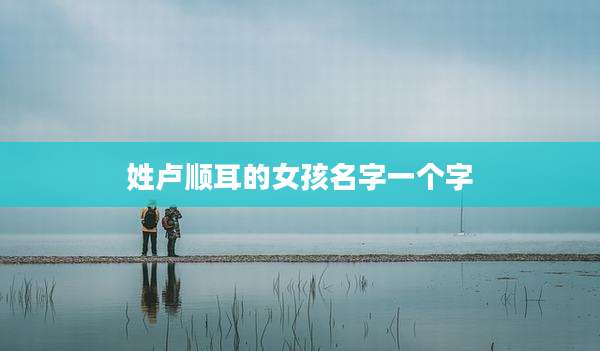 姓卢顺耳的女孩名字一个字