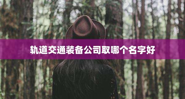 轨道交通装备公司取哪个名字好
