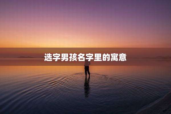 选字男孩名字里的寓意