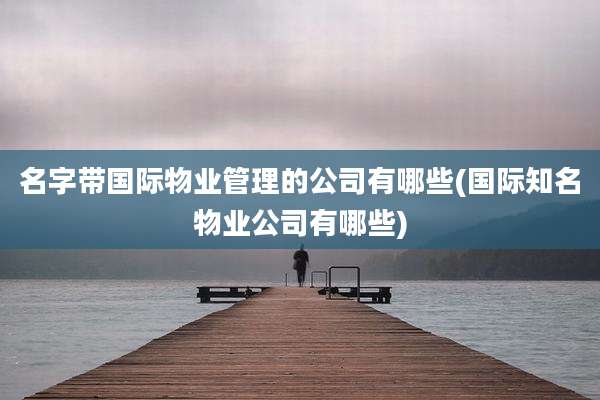 名字带国际物业管理的公司有哪些(国际知名物业公司有哪些)