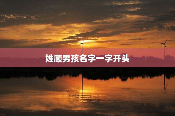 姓顾男孩名字一字开头