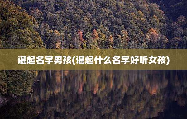 谌起名字男孩(谌起什么名字好听女孩)