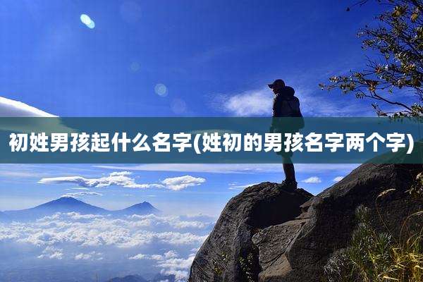 初姓男孩起什么名字(姓初的男孩名字两个字)