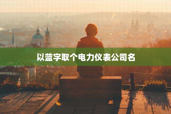以蓝字取个电力仪表公司名