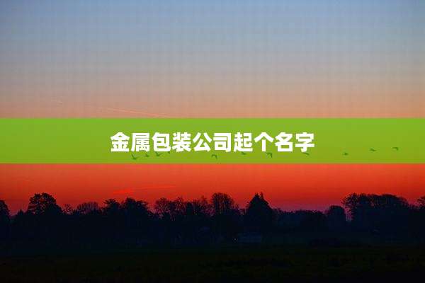 金属包装公司起个名字