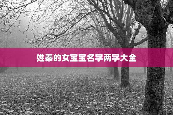 姓秦的女宝宝名字两字大全