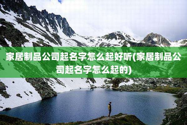 家居制品公司起名字怎么起好听(家居制品公司起名字怎么起的)