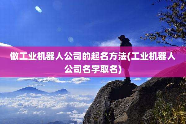 做工业机器人公司的起名方法(工业机器人公司名字取名)